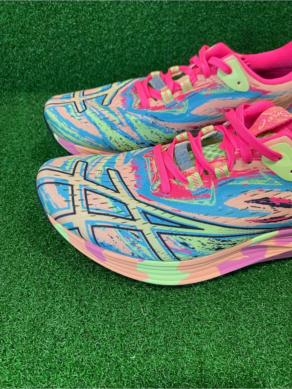ASICS Noosa Tri 15 Summer Dune/Lime Green Sz 9.5 (Women's) (Ago 026)